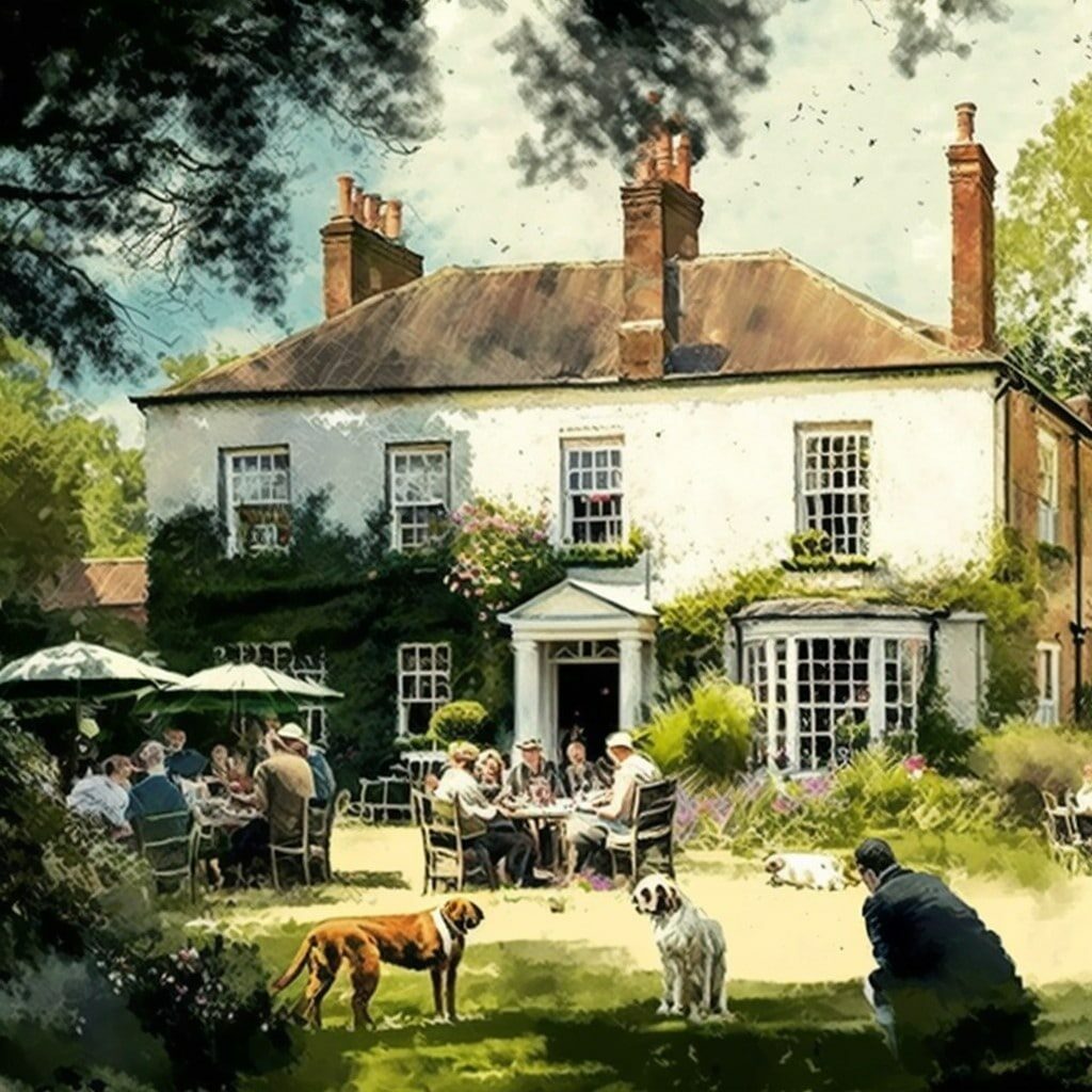 garden cafe in a traditional english summer
