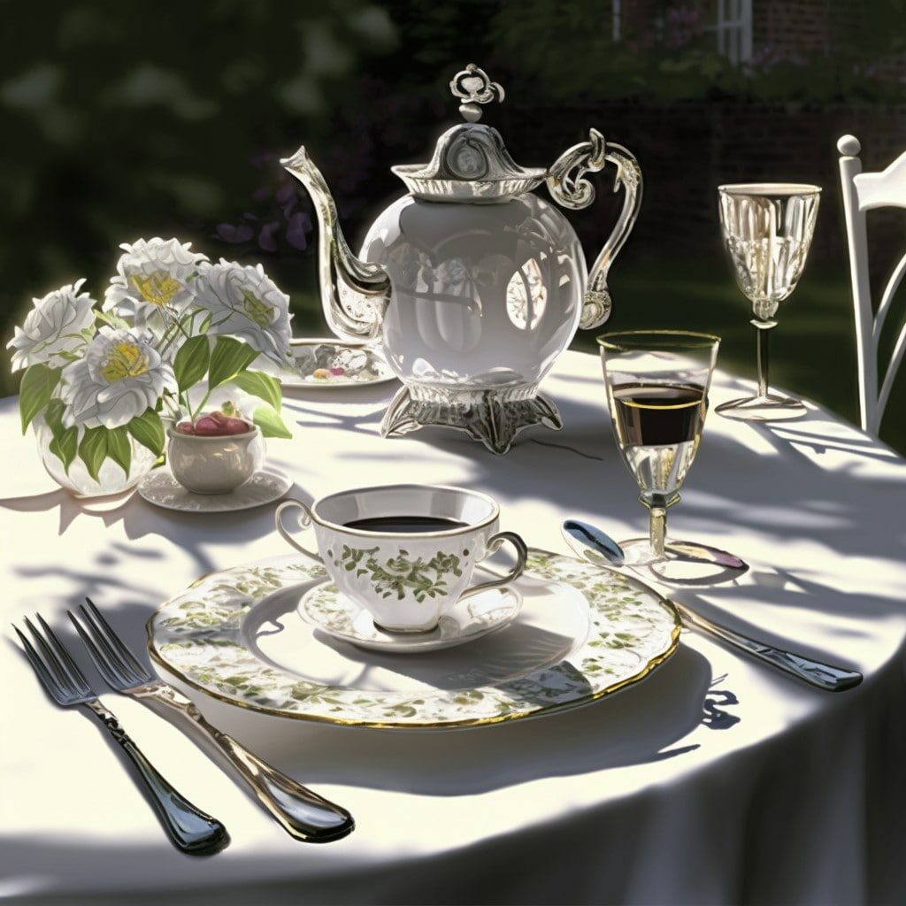 garden cafe etiquette formal afternoon tea service